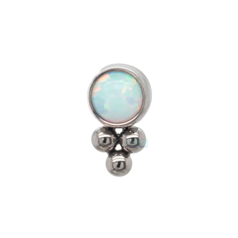 11HT-3 'Haute Couture' 2.5mm Opal Bezel Threaded End - Image 3