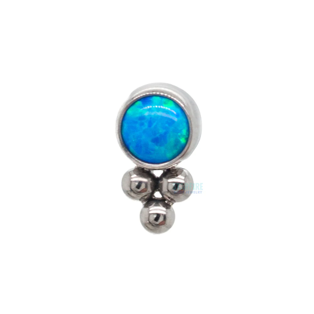 11HT-3 'Haute Couture' 2.5mm Opal Bezel Threaded End - Image 4