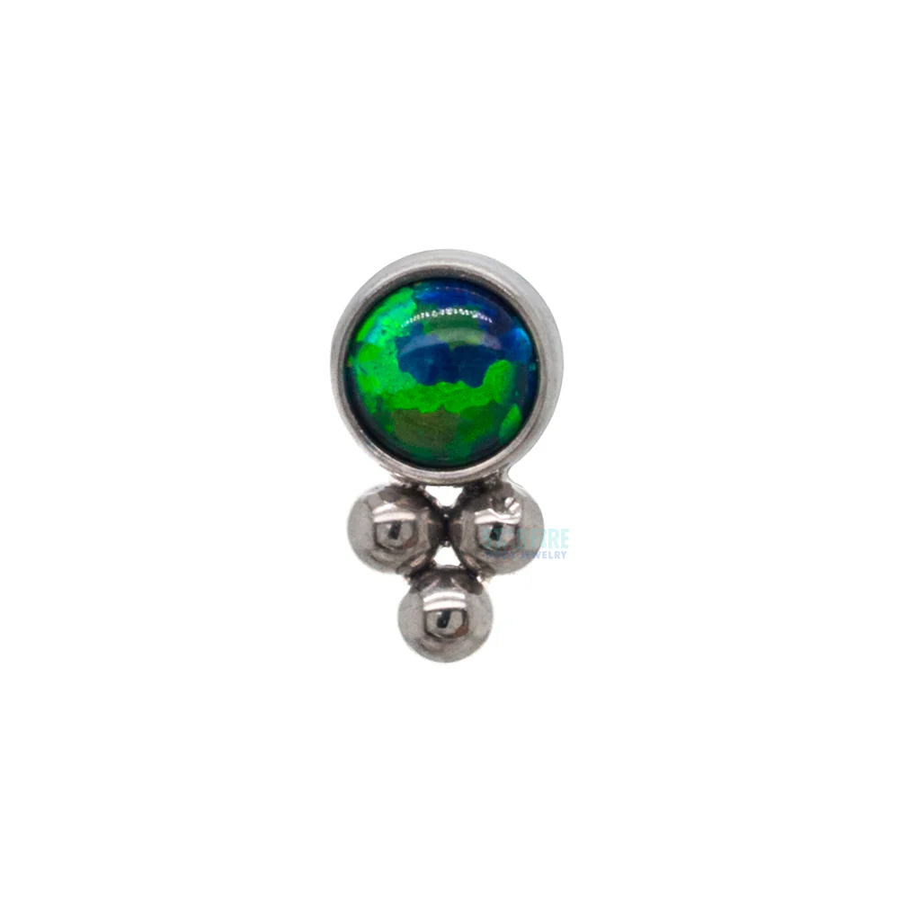 11HT-3 'Haute Couture' 2.5mm Opal Bezel Threaded End - Image 5