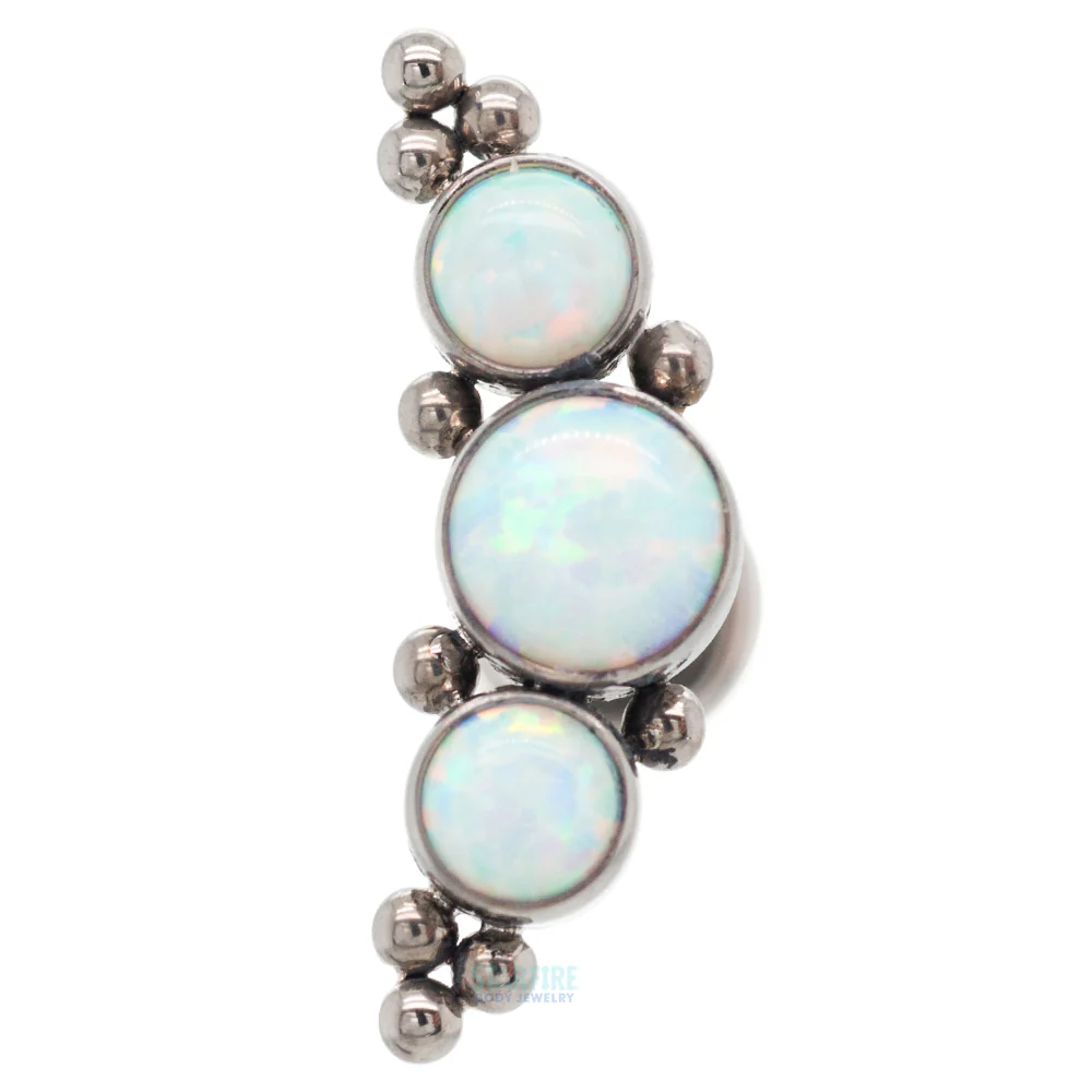 2HT-10 'Haute Couture' Opal Bezel Cluster on Flatback - Image 3