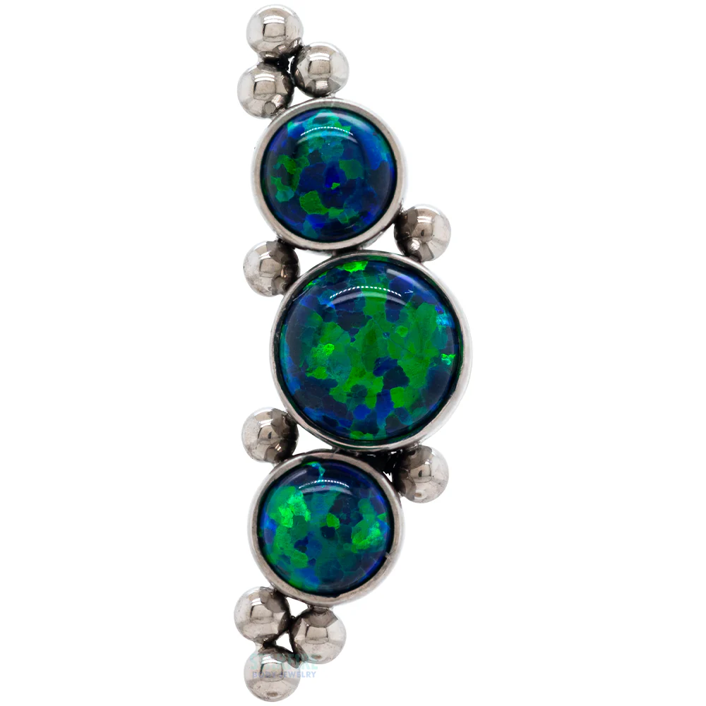 2HT-10 'Haute Couture' Opal Bezel Cluster on Flatback - Image 4