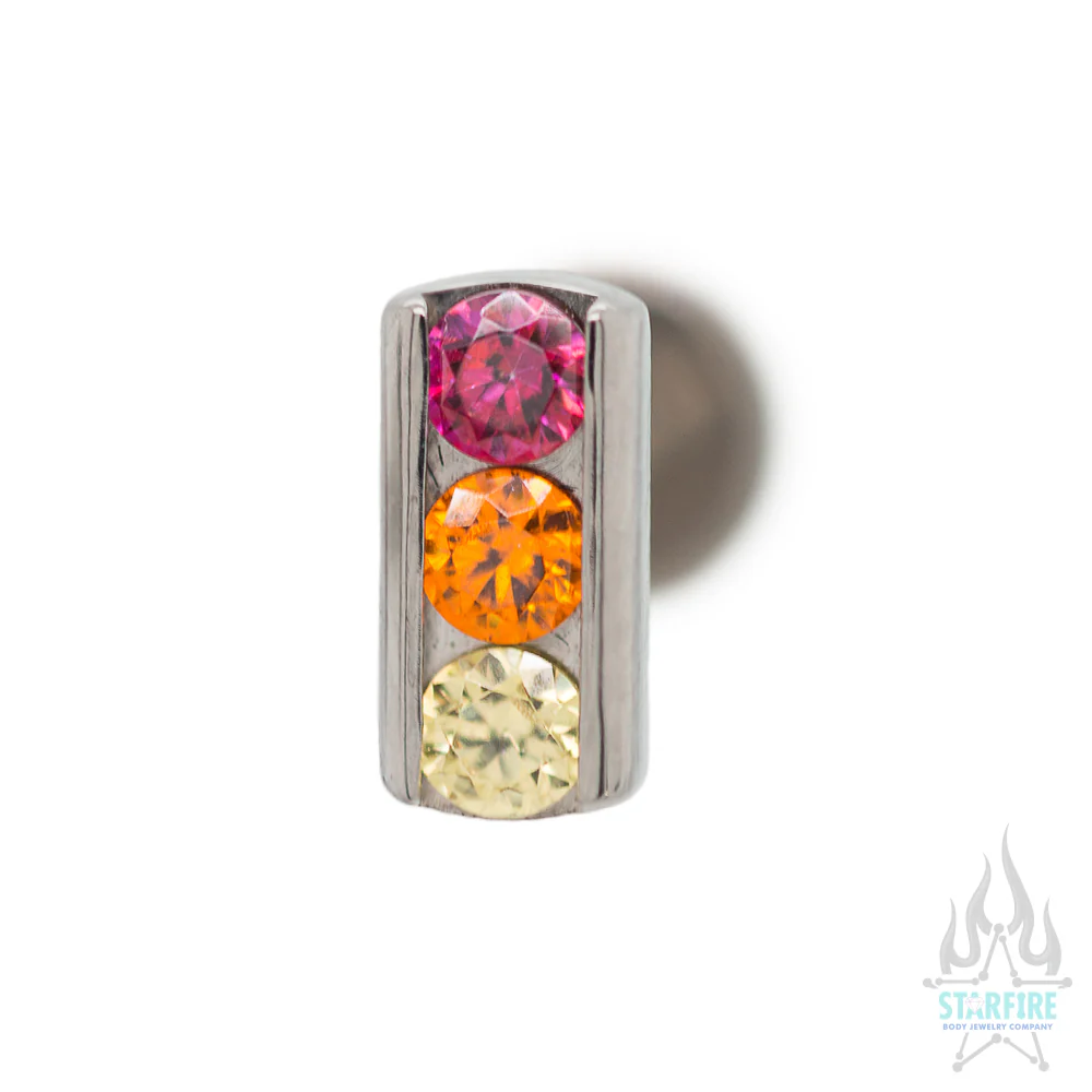 3 Channel-Set with Faceted Gems on Flatback - custom color combos - Image 8