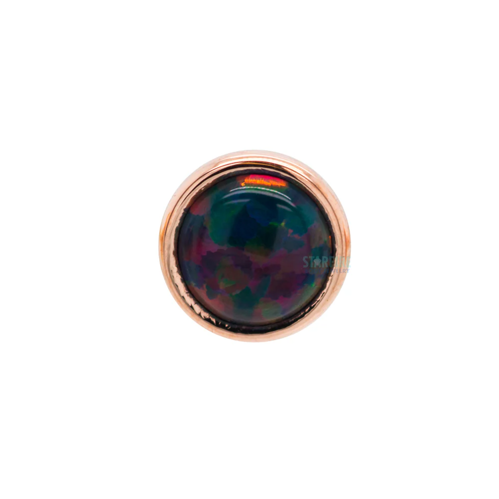 3mm Opal in Cup Setting Nostril Screw in Gold - Image 7