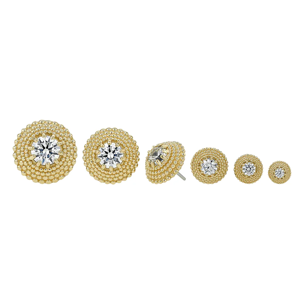 1.5mm "Hera" Brilliant-Cut Gem Circle Threaded End in Gold - Image 2