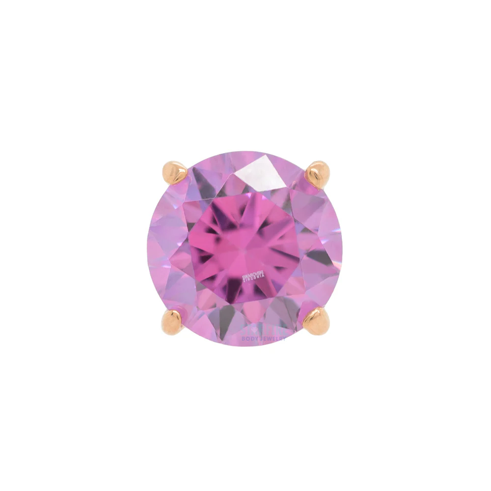 2.5mm "Tiffany" Prong-Set Brilliant-Cut Gem Threaded End in Gold - Image 10