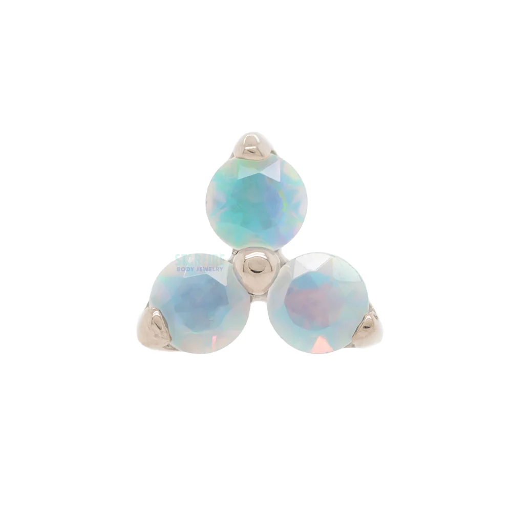 1.5mm "Trio" Threaded End in Gold with Brilliant-Cut Gems - Image 9