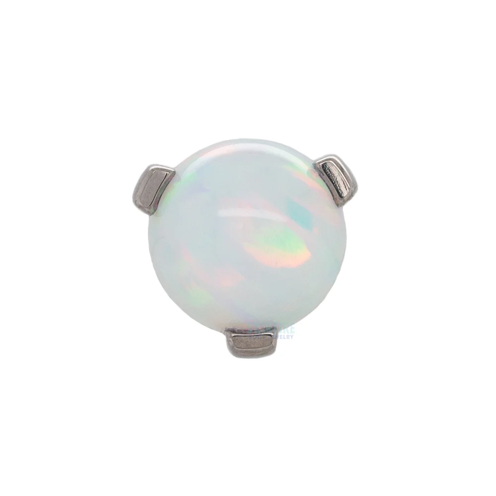 3mm Opal Orb Claw-Set Threaded End - Image 2