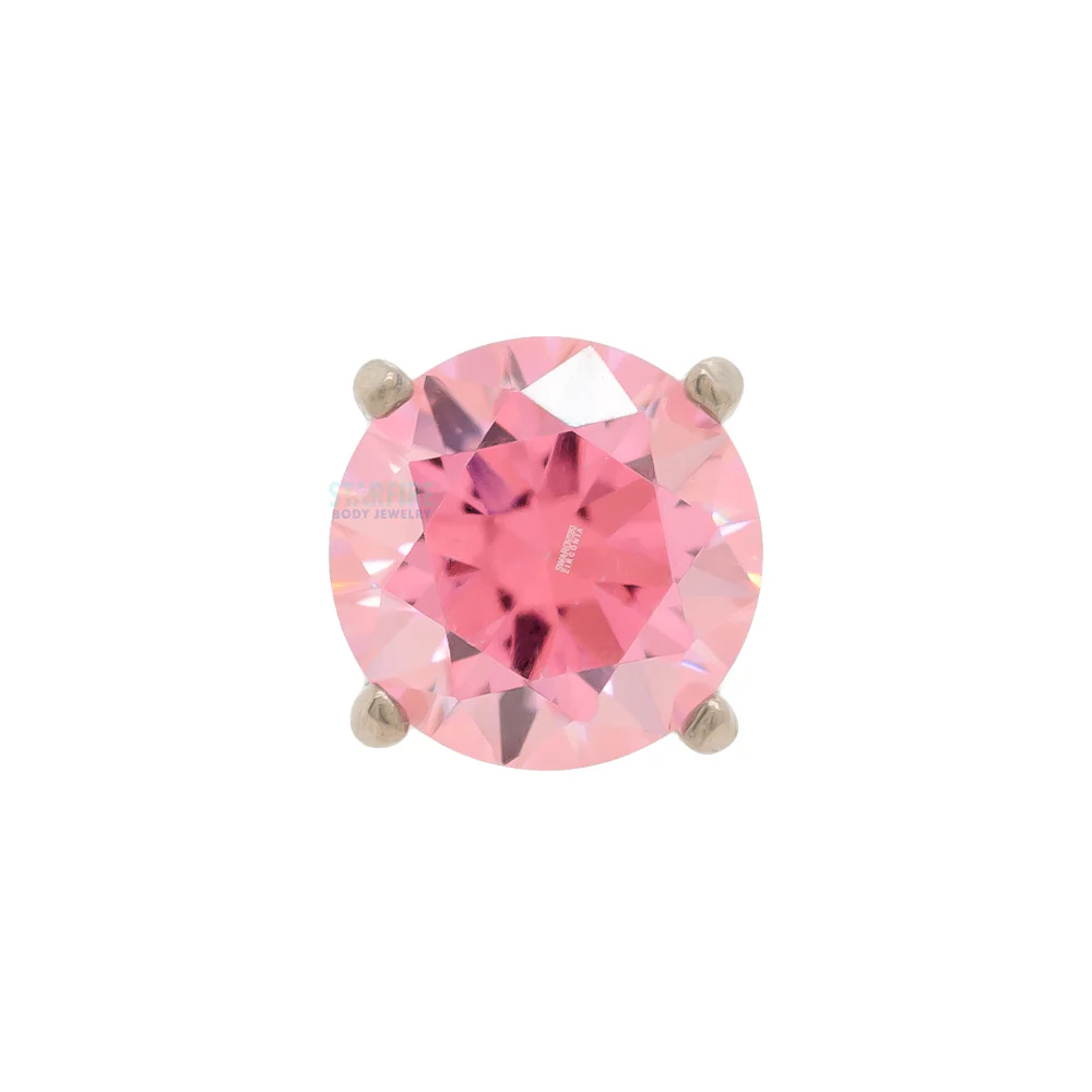 3mm "Tiffany" Prong-Set Brilliant-Cut Gem Threaded End in Gold - Image 15