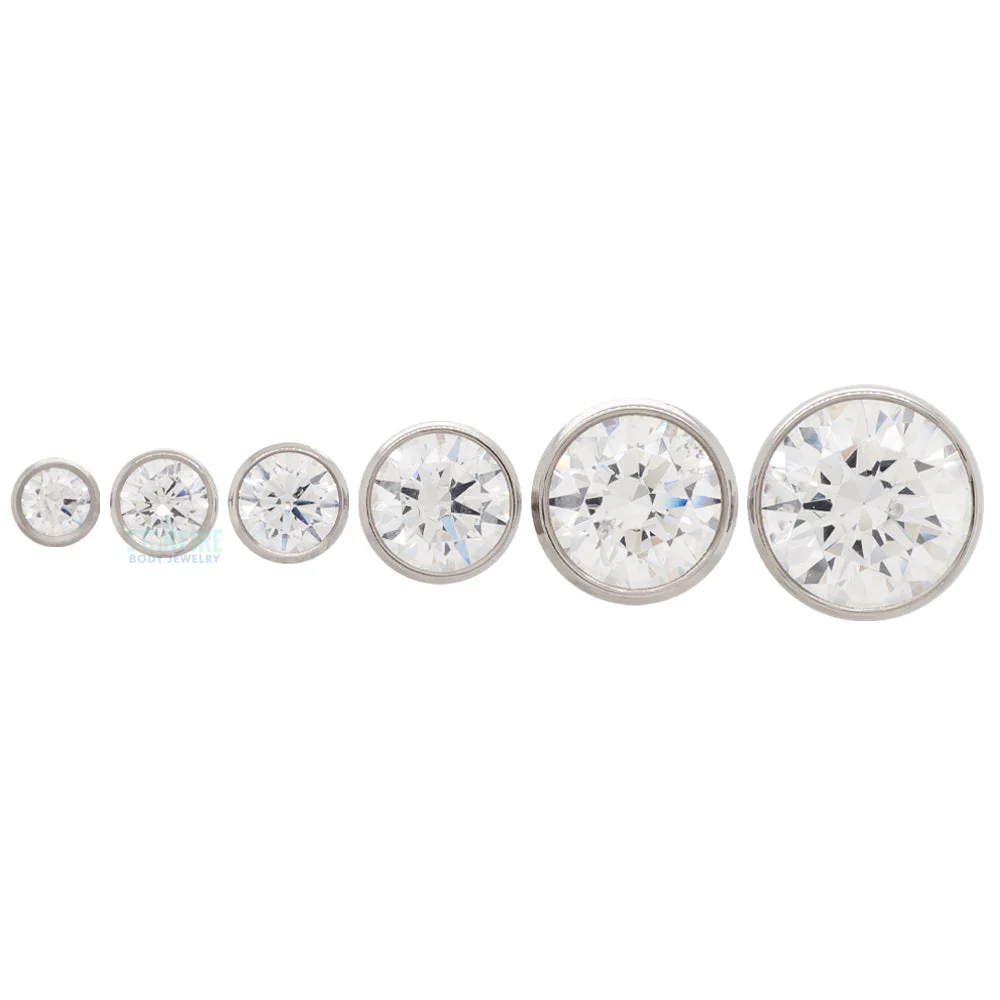 Bezel-Set Brilliant-Cut Gem Threaded End - Image 3