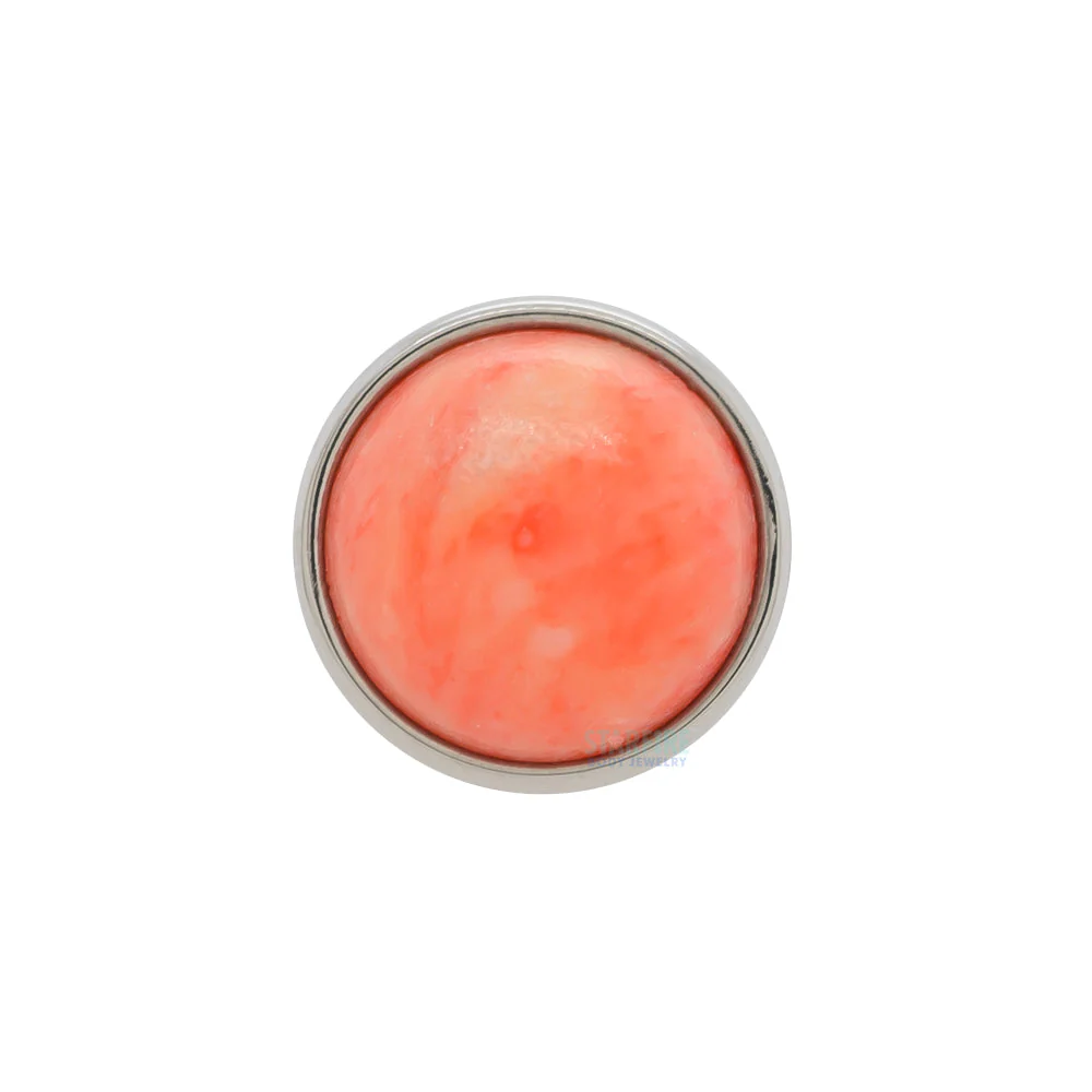 Bezel-Set Natural Stone Cabochon on Flatback - Image 2
