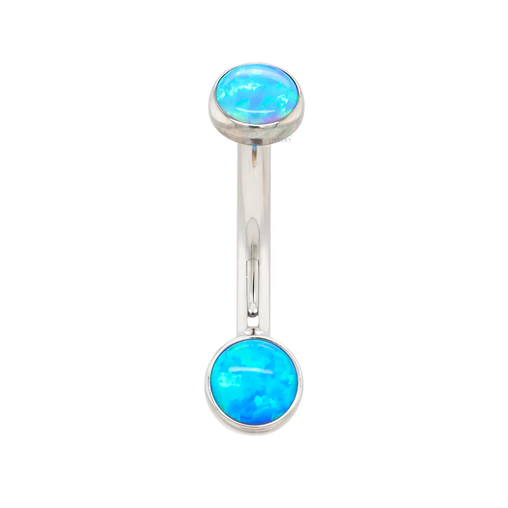 Bezel-set Opal Navel Curve - Image 10