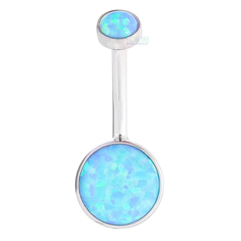 Bezel-set Opal Navel Curve - Image 11