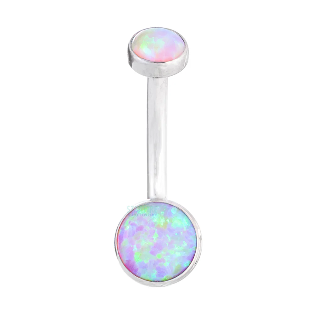 Bezel-set Opal Navel Curve - Image 12
