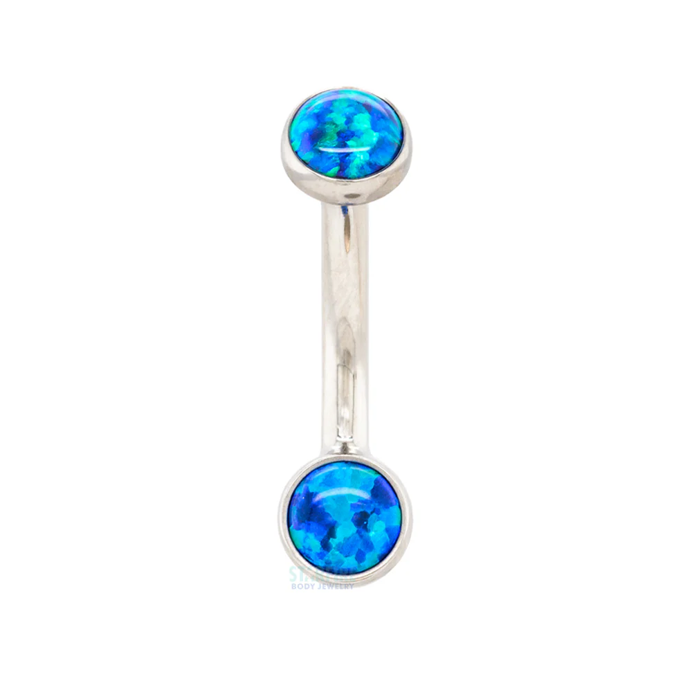 Bezel-set Opal Navel Curve - Image 13
