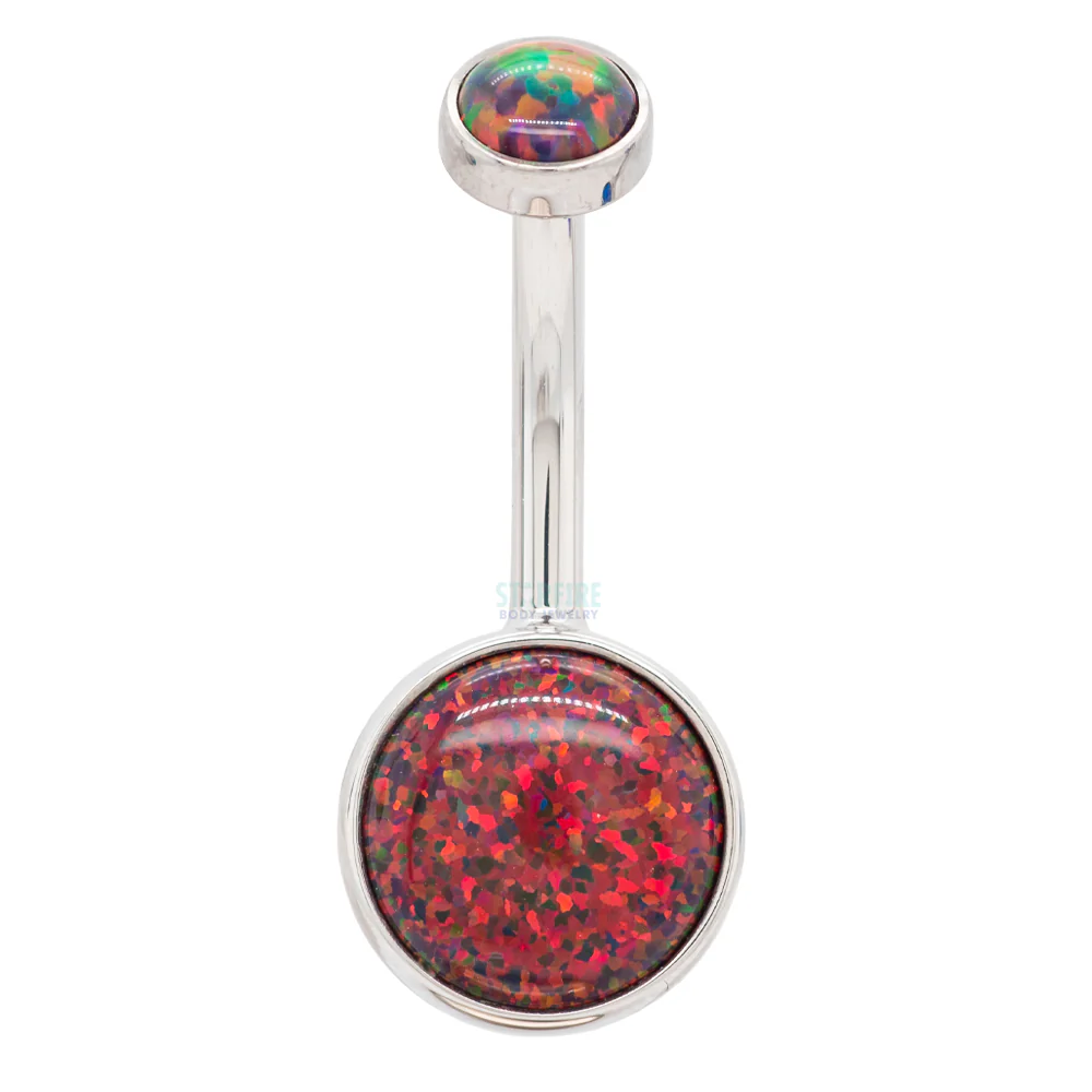 Bezel-set Opal Navel Curve - Image 14