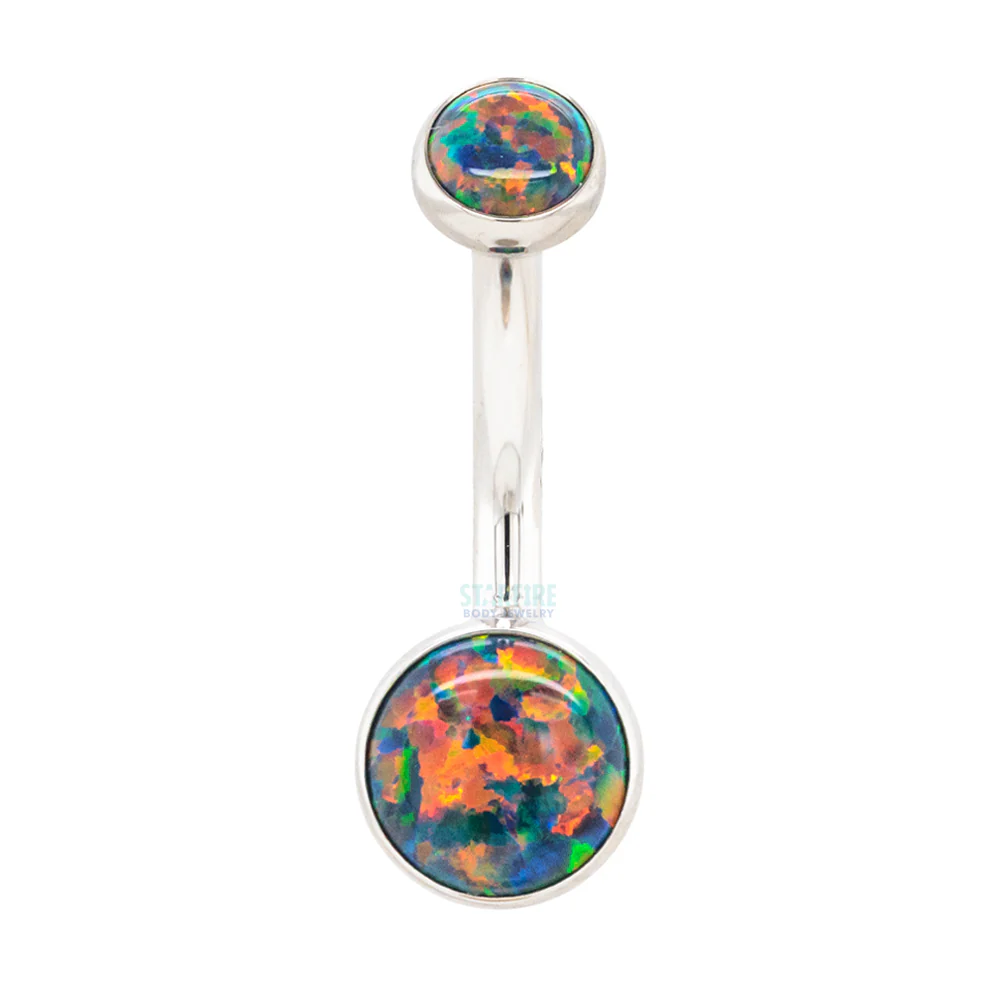 Bezel-set Opal Navel Curve - Image 15