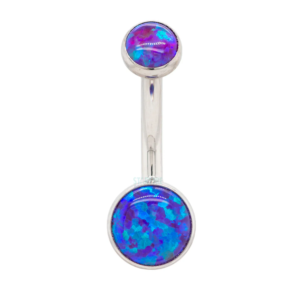 Bezel-set Opal Navel Curve - Image 16