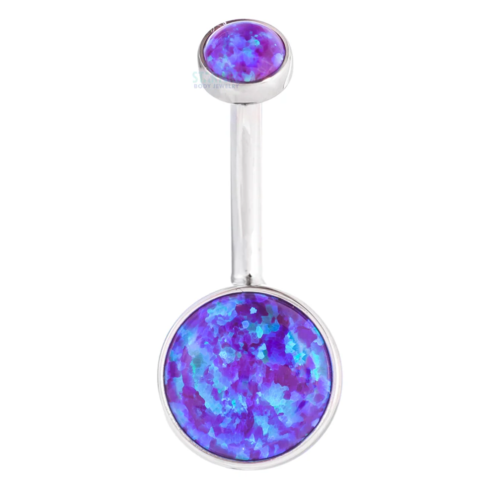 Bezel-set Opal Navel Curve - Image 17