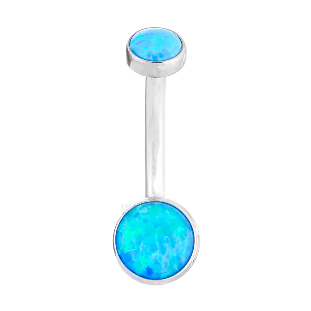Bezel-set Opal Navel Curve - Image 7