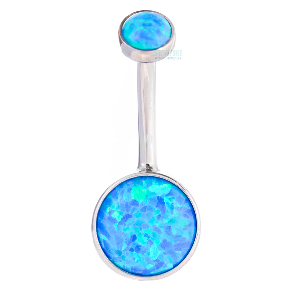 Bezel-set Opal Navel Curve - Image 8