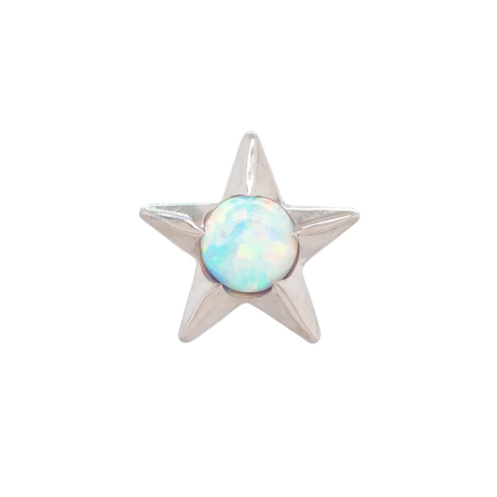 Gem Star Threaded End with Opal Cabochon - Image 2