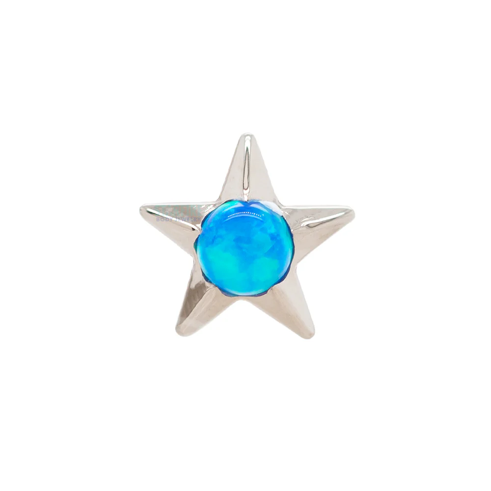 Gem Star Threaded End with Opal Cabochon - Image 3