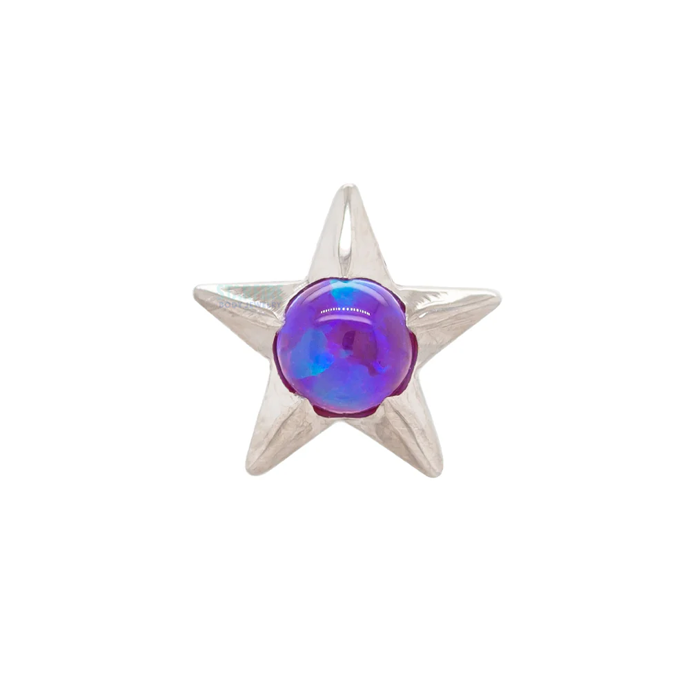 Gem Star Threaded End with Opal Cabochon - Image 4
