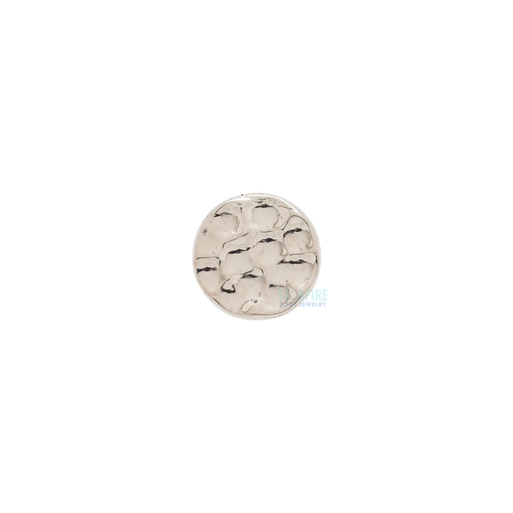 Hammered Disk Threaded End in Gold - Image 3