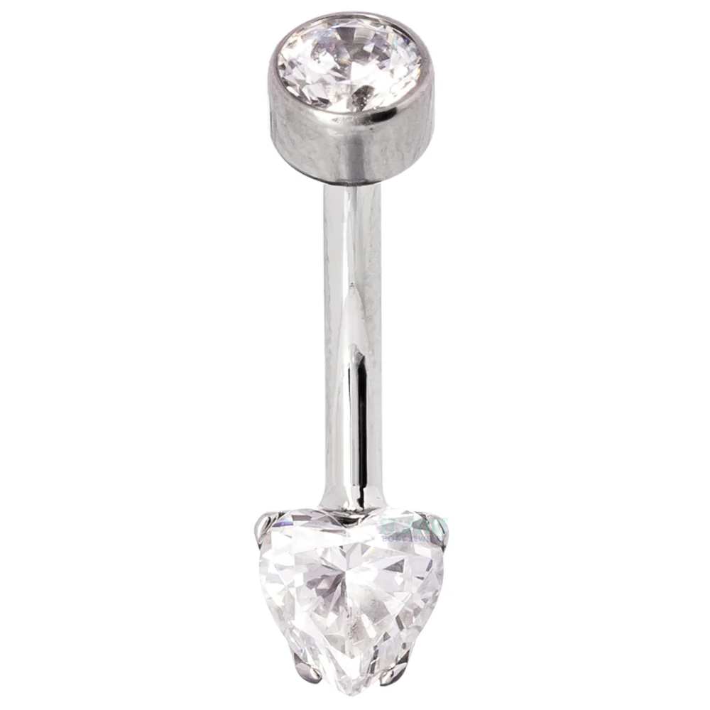 Heart-Cut Brilliant-Cut Gem Navel Curve - Image 2