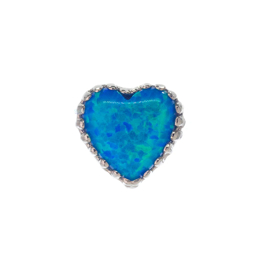 Heart Opal Threaded End in Gold - Image 10