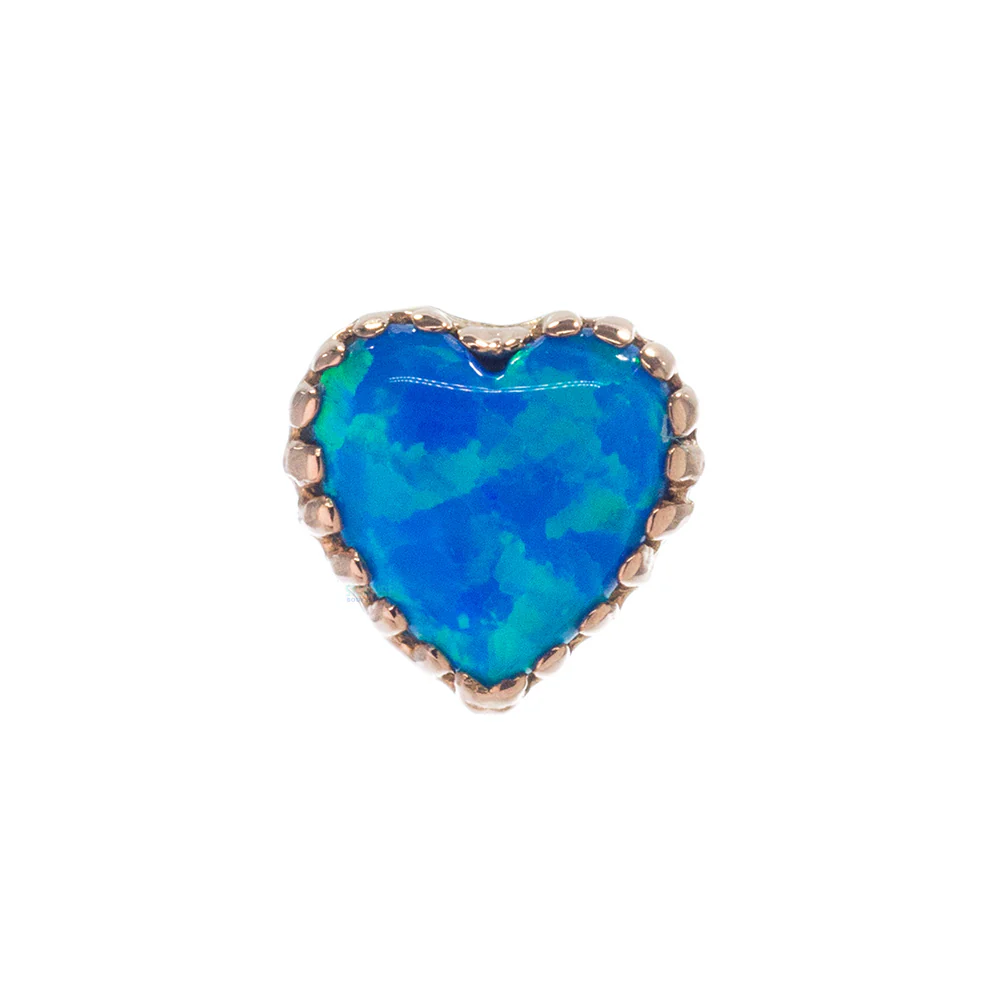Heart Opal Threaded End in Gold - Image 11
