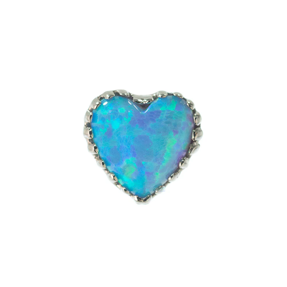 Heart Opal Threaded End in Gold - Image 13