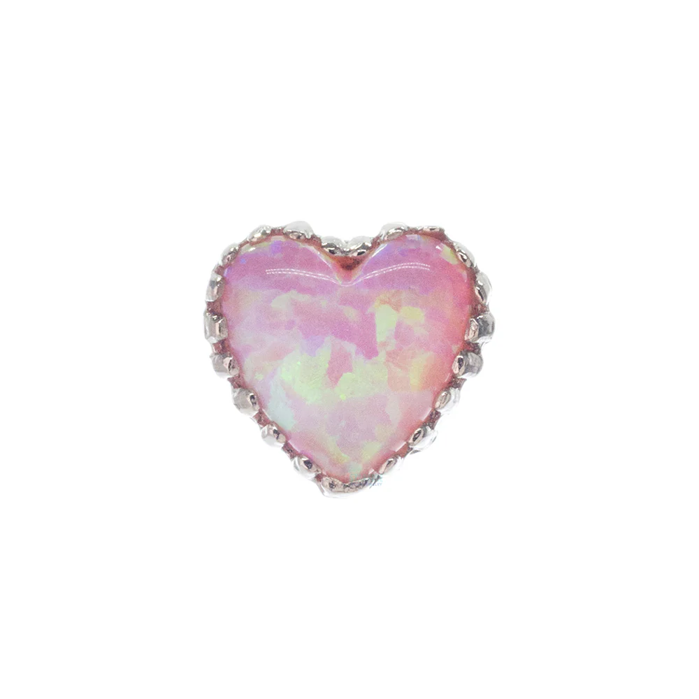 Heart Opal Threaded End in Gold - Image 18