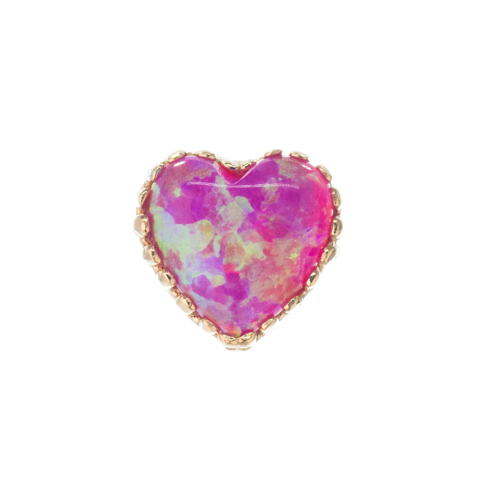 Heart Opal Threaded End in Gold - Image 20