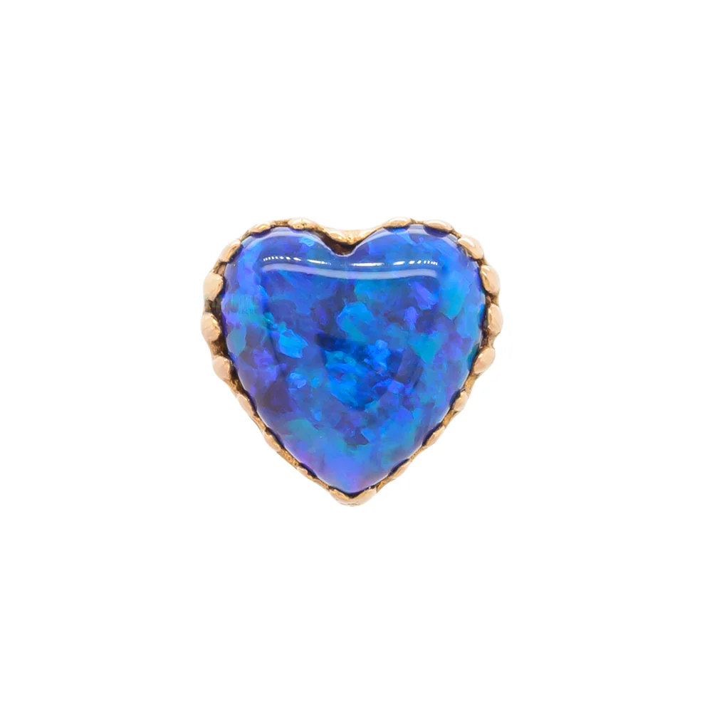 Heart Opal Threaded End in Gold - Image 26