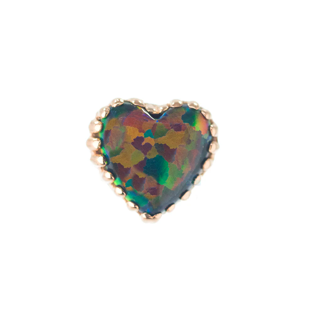 Heart Opal Threaded End in Gold - Image 31