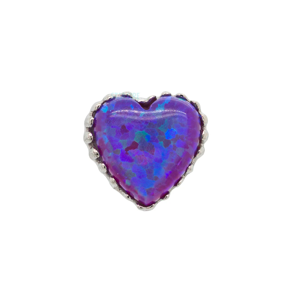 Heart Opal Threaded End in Gold - Image 37