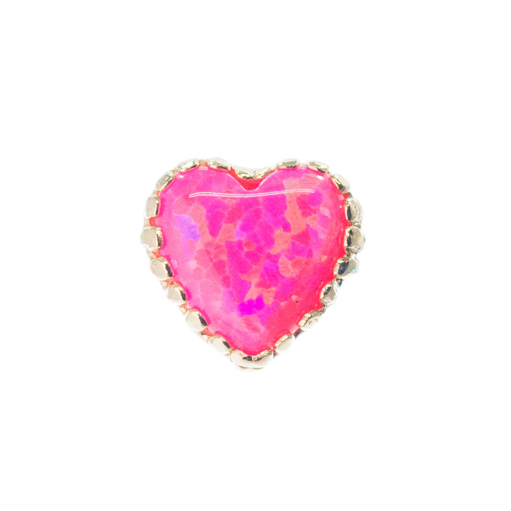Heart Opal Threaded End in Gold - Image 39
