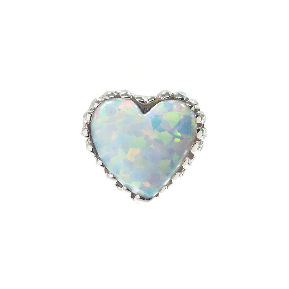 Heart Opal Threaded End in Gold - Image 4