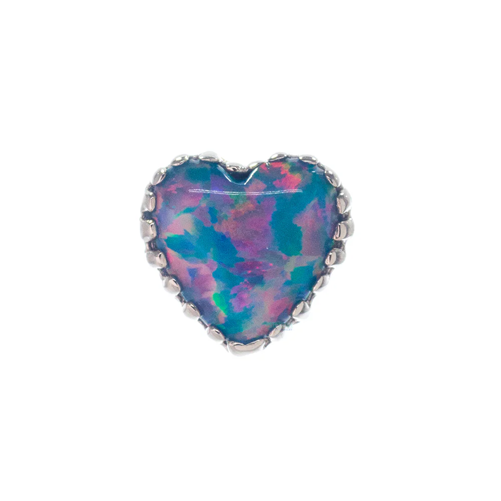 Heart Opal Threaded End in Gold - Image 7