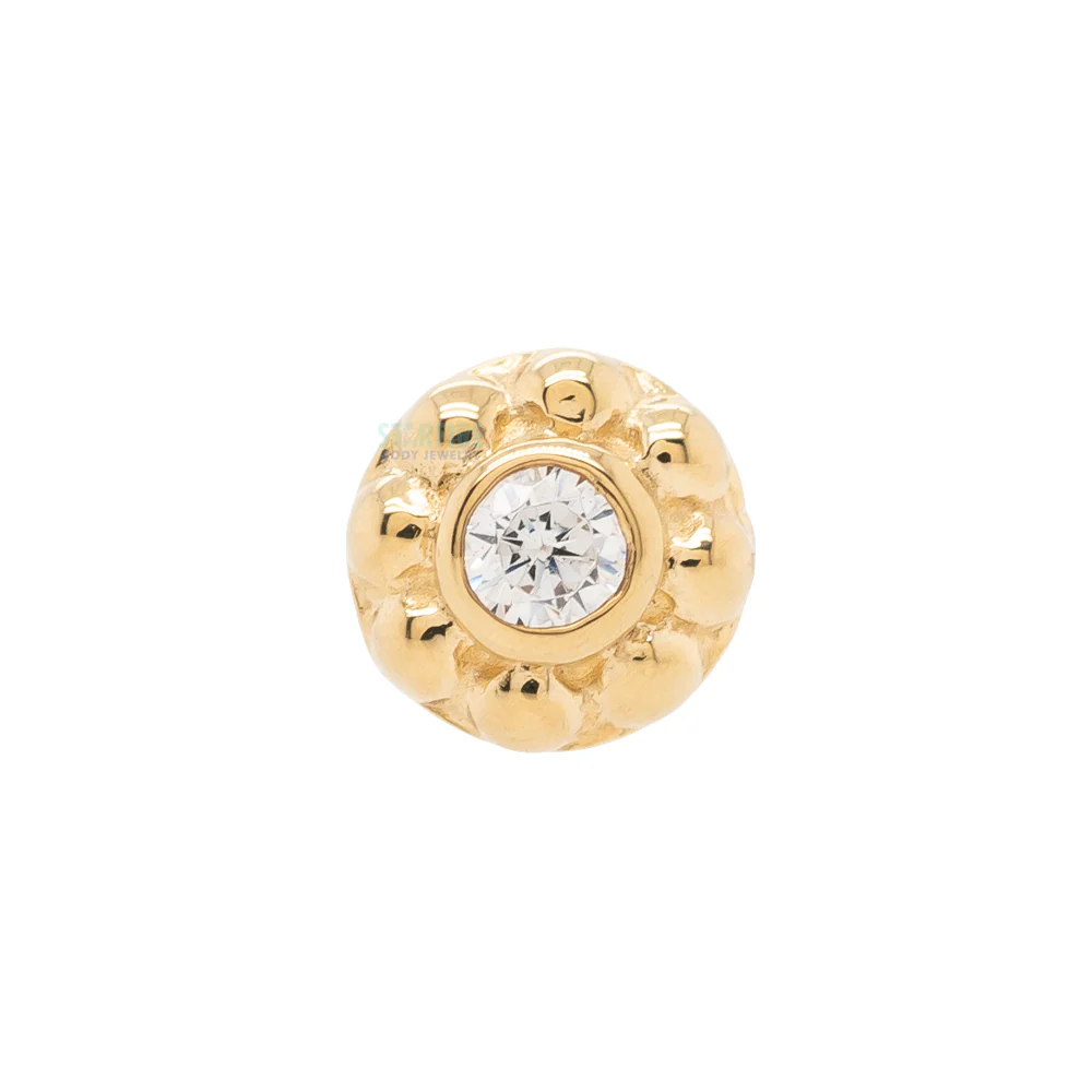 "Ipsa" Nostril Screw in Gold with 1.5mm Brilliant-Cut Gem - Image 2