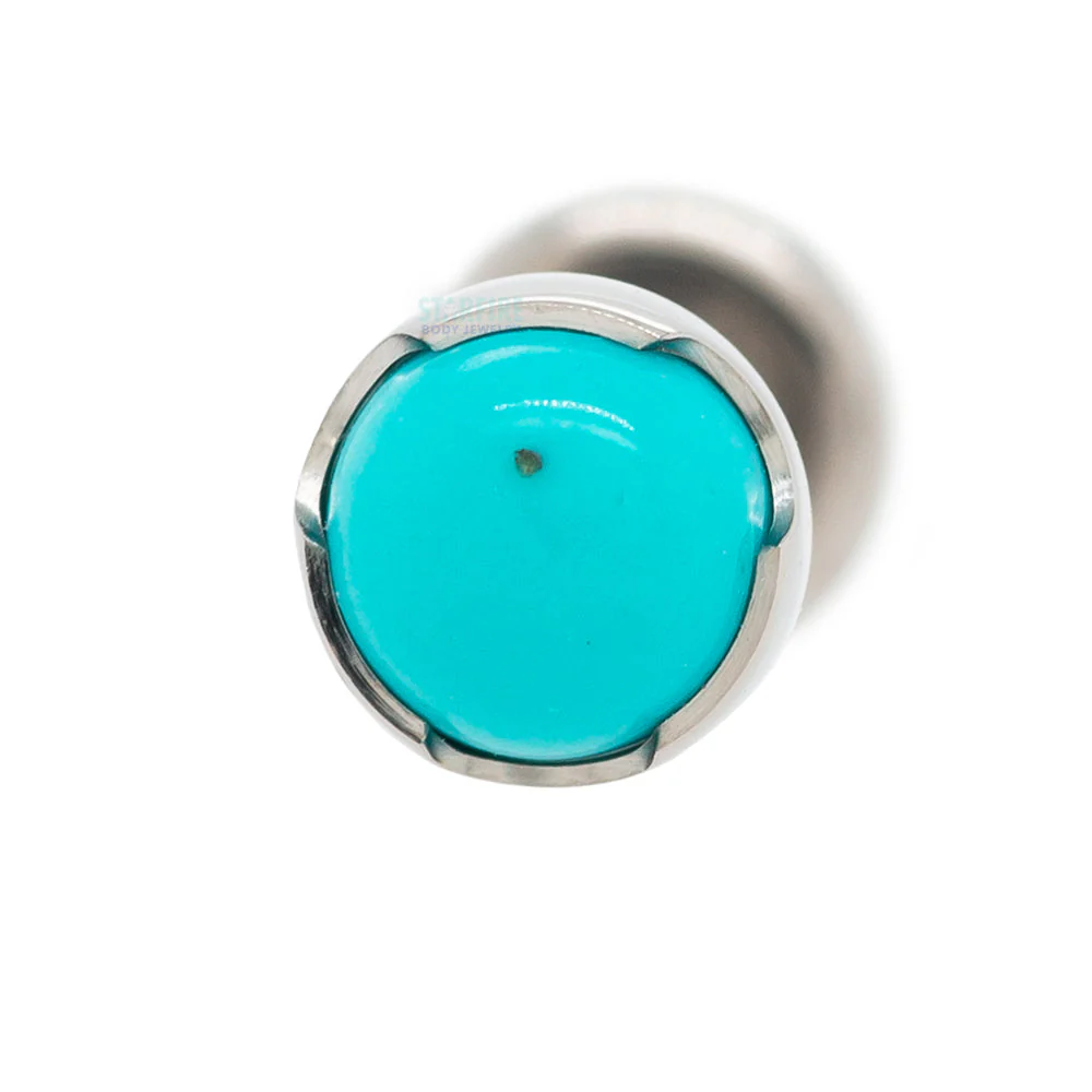 Prong-Set Natural Stone Cabochon on Flatback - Image 4