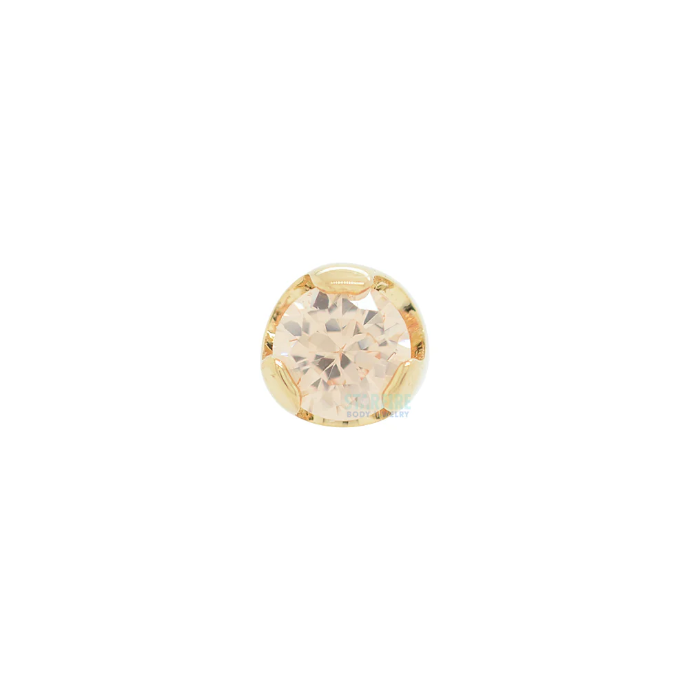 Prong-Set Nostril Screw in Gold with Brilliant-Cut Gem - Image 11