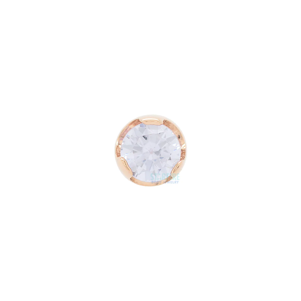 Prong-Set Nostril Screw in Gold with Brilliant-Cut Gem - Image 12