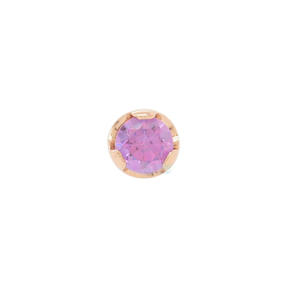 Prong-Set Nostril Screw in Gold with Brilliant-Cut Gem - Image 13