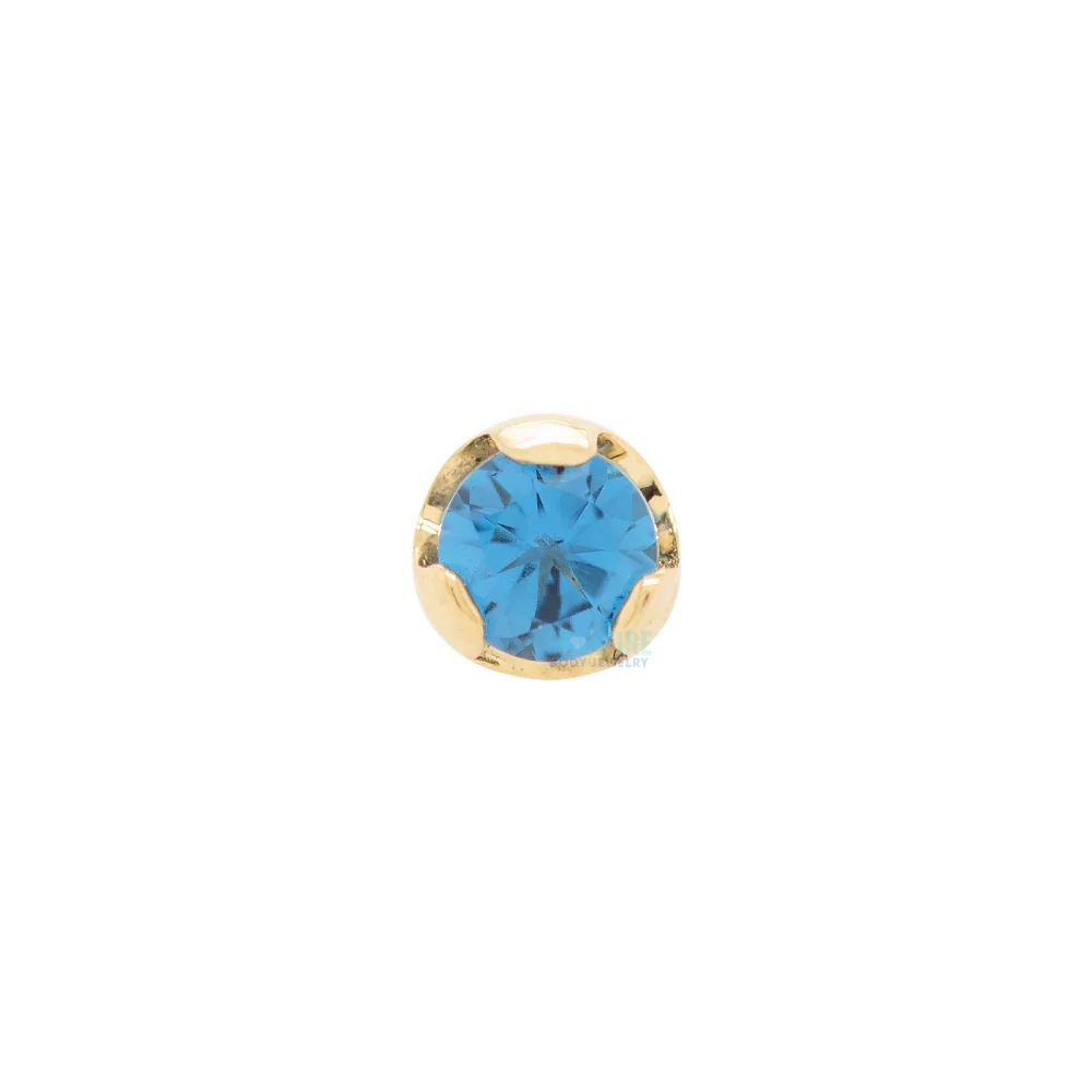 Prong-Set Nostril Screw in Gold with Brilliant-Cut Gem - Image 14