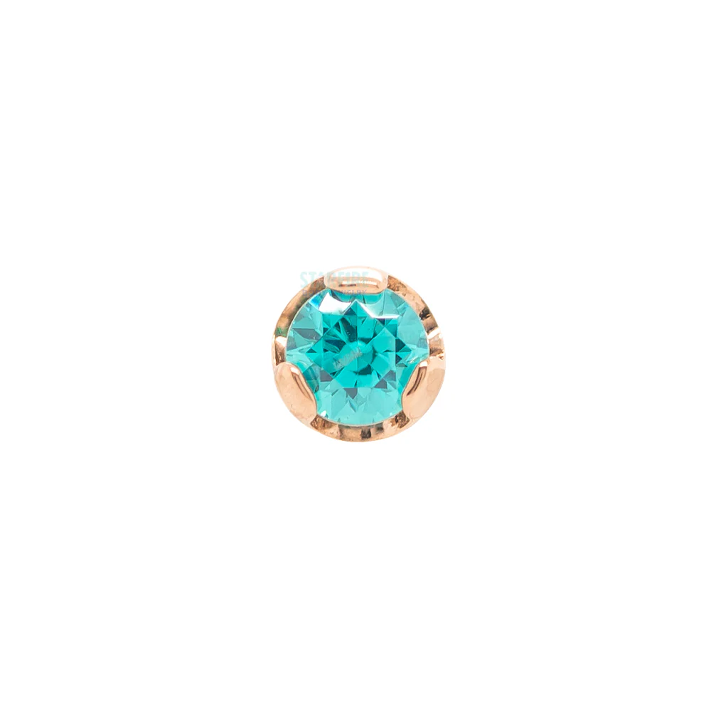 Prong-Set Nostril Screw in Gold with Brilliant-Cut Gem - Image 15
