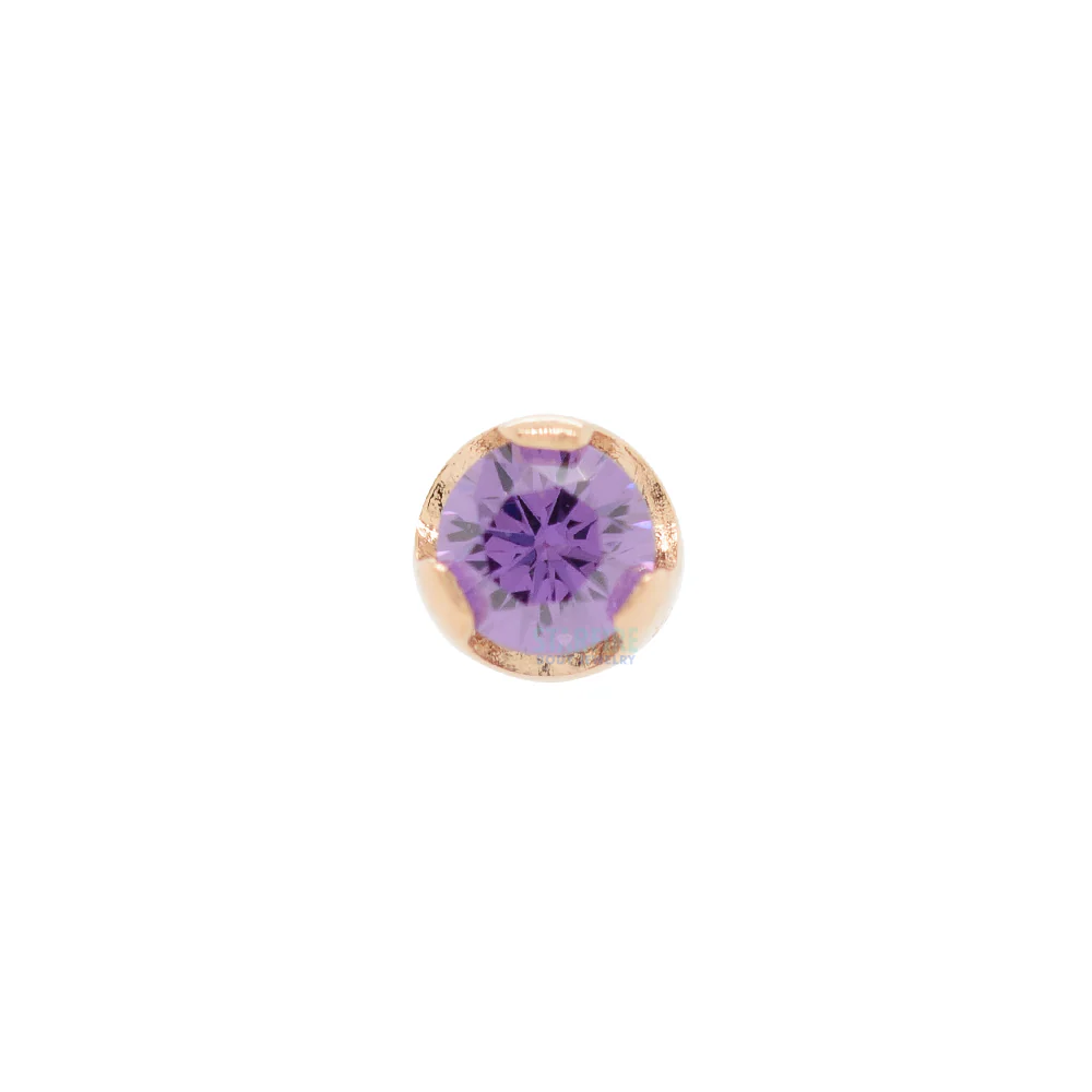 Prong-Set Nostril Screw in Gold with Brilliant-Cut Gem - Image 6