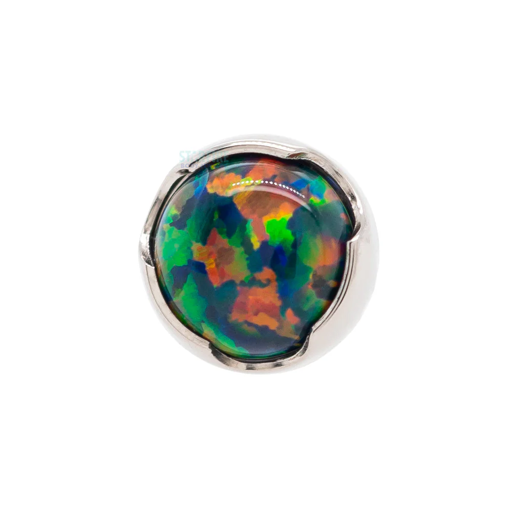 Prong-Set Opal Cabochon Threaded End - Image 3