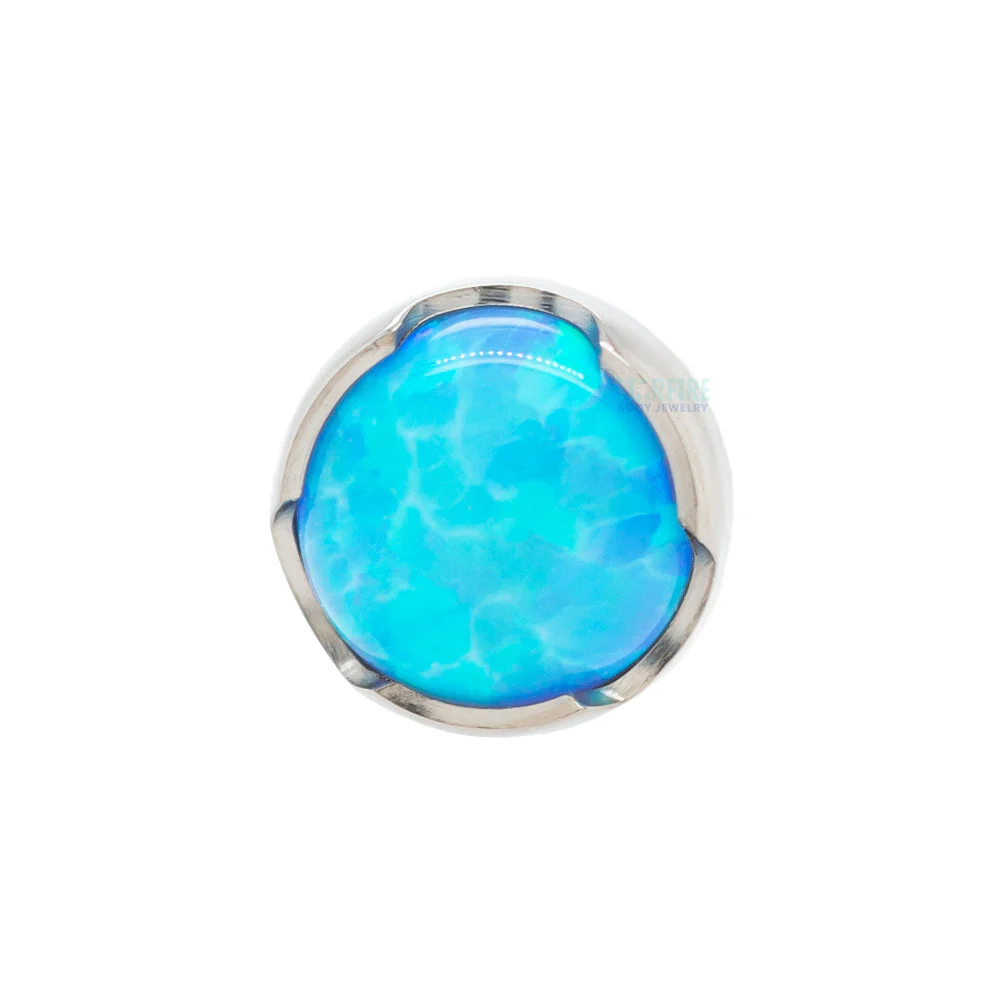 Prong-Set Opal Cabochon Threaded End - Image 5
